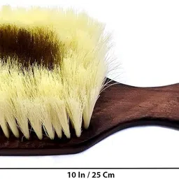 m.s traders Large Neck Duster Brush Anself Soft Barber Wooden Handle Cutting Brush image 3