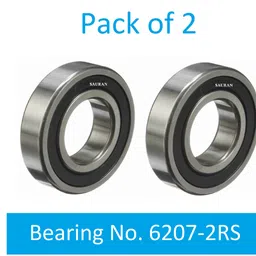 Pack of 2 Ball Bearing 6207 2RS with 35mm inner and 72mm outer (BER29.1) Wheel Bearing-image-1