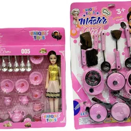 adfield one 2 in 1 Toys Coffee Tea Party Set with Doll & Master Chef Little Chef Cooking-picture-38