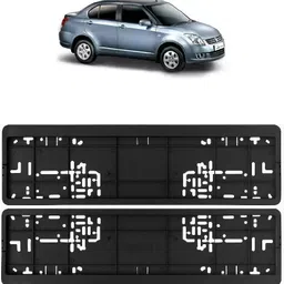 brothertwo Car Number Plate Frame Front & Rear Plate Holder for Maruti Swift DZire Old Car Number Plate image 1