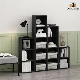 oakcraft Engineered Wood Open Book Shelf image 1