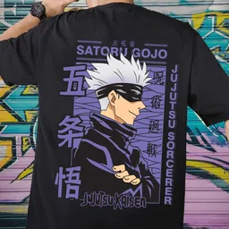 manlino Men Graphic Print Round Neck Cotton Blend Black T-Shirt-picture-24