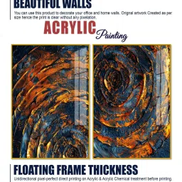 vibecrafts Abstract Background Geometric Art Acrylic Framed Art Panel (Set Of 2) image 5