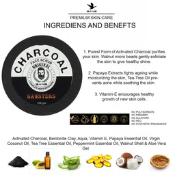 Gans Charcoal Face Scrub 100gm image 3