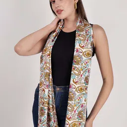 Anouk Women White Printed Scarf image 3