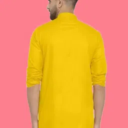 anuj fashion Men Solid Cotton Blend A-line Kurta image 2
