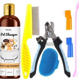 regiis Dog Cat Care Combo with Shampoo, Nail Clipper, Brush & Comb Pet Spa Kit-picture-18