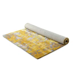 joyrugs by littlelooms Buy Grey Wool and Viscose Abstract 5 x 7 Feet Hand Tufted Carpet image 4