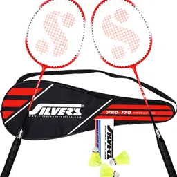 silver's PRO-170 Badminton Combo- 2 Rackets with Shuttle Pack of 3 Badminton Kit-picture-17