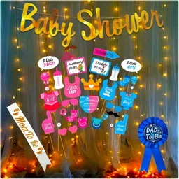 decokart baby shower combo with sash and dad to be badge and props-pack of 4-picture-28