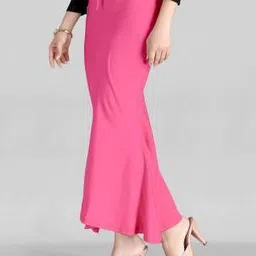 Ozberk Creation 2way._Light Pink_L_ saree2way. shapewear petticoat Lycra Blend Petticoat image 3