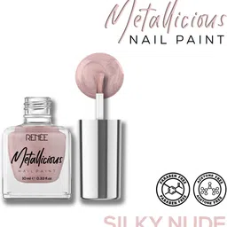 renee Metallicious Nail Paint | Quick Drying, Chip Resisting Formula with High Shine Silky Nude image 5