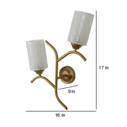 decorativeray Plazo Metal Novelty Wall Light (Gold) image 3
