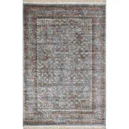 obsessions Grey and Rust Persian 3x5 Feet Machine Made Carpet image 2
