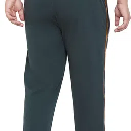 bigbanana Men Solid Dark Green Track Pants image 5