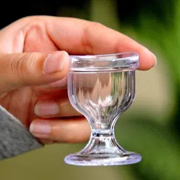 witsoul Pack of 2 Plastic Eye Wash Cups for Effective Eye Cleansing - Eye Shaped Rim,(TRANSPARENT) image 2