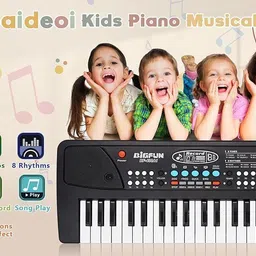 haulsale The 37 Key Piano Keyboard Toy with Recording, Mic and USB Cable for Power-45-picture-30