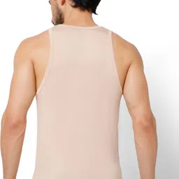 oxyzone Men's Modal Round Neck Vest - Skin Color Men Vest image 2