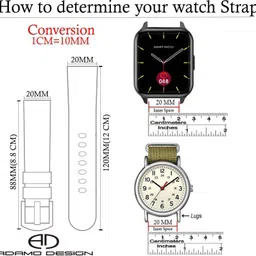 ADAMO 20mm silicone watch strap for all smartwatch & wristwatch (watch list in photo) 20 mm Silicone Watch Strap image 2