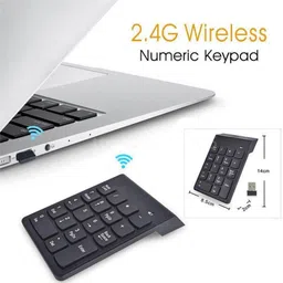 LipiWorld Mini Numeric Keypad 2.4GHz Wireless 18 Keys Pad for PC Laptop Wireless Standard Multi-device Keyboard Compatible with Desktop, Laptop, Mac Easy to Use,Plug and Play,Quick, Comfy Durable body image 3