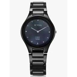 Titan Edge Blue MOP Dial Black Ceramic Strap Analog Watch - For Women NT2653NC02,2653NC02-picture-11