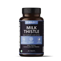 Boldfit Milk Thistle Liver Detox Supplement for Men & Women Liver Support Supplement With Silymarin & Dandelion - Liver Detox Tablets Helps with Liver Cleanse Supports Immunity-picture-12