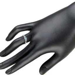 om jewells Alloy Rhodium Blue Jewel Set image 2