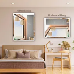 the deqor Wall Mirror For Bathroom, Basin Mirror, Mirror For Room, Glass-15”X21”-BM1521A1 Bathroom Mirror image 2