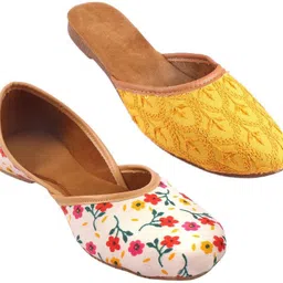 Jaipuri combo jutis and mojari for women girls Bellies For Women-image-27