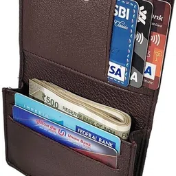 rage gaze Men Casual Brown Artificial Leather Card Holder image 3