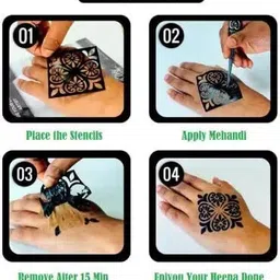 d king floral-full-hand-mahendi sticker OE-DK-D11A Mahendi Sticker Stencil image 5