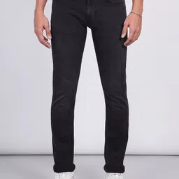 lee Men Slim Mid Rise Black Jeans image 2