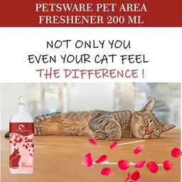 petsware Water based Cat Litter Spray removes Bad Odour from Urine, Feces, Vomit, Rose Deodorizer image 5
