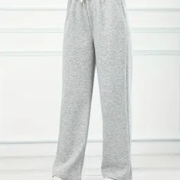 dockstreet Women Solid Grey Track Pants image 2