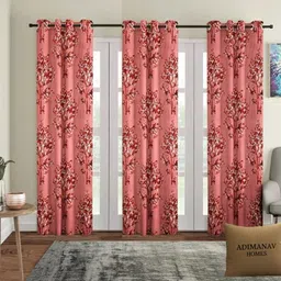 adimanav 274.32 cm (9 ft) Long Door Polyester Semi Transparent Curtain (Pack Of 3)-picture-16
