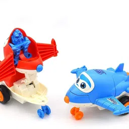 khyali Mini Friction Power Aeroplane Toy with De-Formation Robot Function for Kids|K40-picture-47