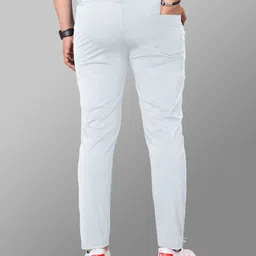 bacardo Pack of 2 Men Slim Fit Grey, Dark Blue Cotton Blend Trousers image 4