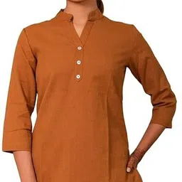 badh pipali Women Solid Cotton Blend Straight Kurta-picture-24