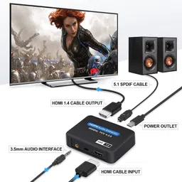 Etzin HDMI Audio Extractor 4K YUV 4:2:0 1.4 Adapter(EPL-876H) Media Streaming Device image 2