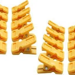 qweezer 20 pcs Non Slip Clothes Hanger Hanging Hooks Grip Clothes Clips Pegs Set Plastic Cloth Clips-picture-10