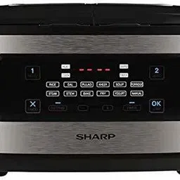 sharp Twin Cooker | 1st Dual Pot Multi Cooker | Smart Temperature Control | 12 Auto Cooking Modes | Model: KN-TC50VI-SL | Silver Electric Rice Cooker-picture-28