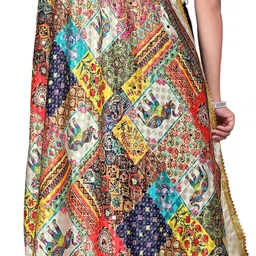 sekmany Silk Blend Printed Multicolor Women Dupatta image 4