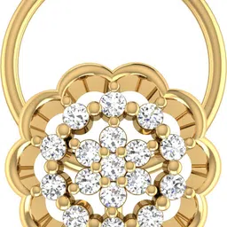 avsar Falak 14kt Cubic Zirconia Yellow Gold Nose Wire-picture-34