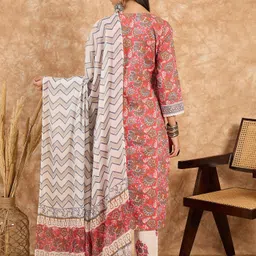 d k w Self Design Kurta, Trouser/Pant & Dupatta Set image 2