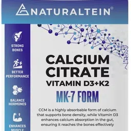 naturaltein Calcium Citrate with Vitamin D3 + K2 (MK7) | Bone & Joint Support-picture-22