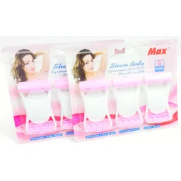 max Shaving Razor for women Stainless steel Platinum coated (set of 6 pcs x 2), Women image 1