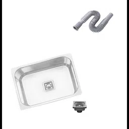 rakrish 16 × 18 × 8 kitchen sink Matte Finish 1.2 mm 302 grade with heavy drain 16 × 18 × 8 kitchen sink Matte Finish 1.2 mm 302 grade with heavy drain Vessel Sink-picture-11