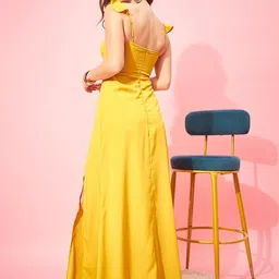 berrylush Women Maxi Yellow Full Length Dress image 2