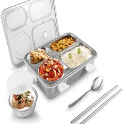 d&d nx Lunch Box 4 Compartment Leak-Proof BPA Free Stainless Steel, Lunch Box for Kids, 4 Containers Lunch Box-picture-12