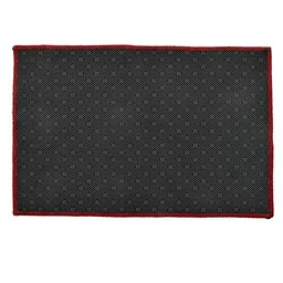 Kuber Industries Set Of 3 Maroon & Brown Textured Velvet Anti-Skid Doormats image 3